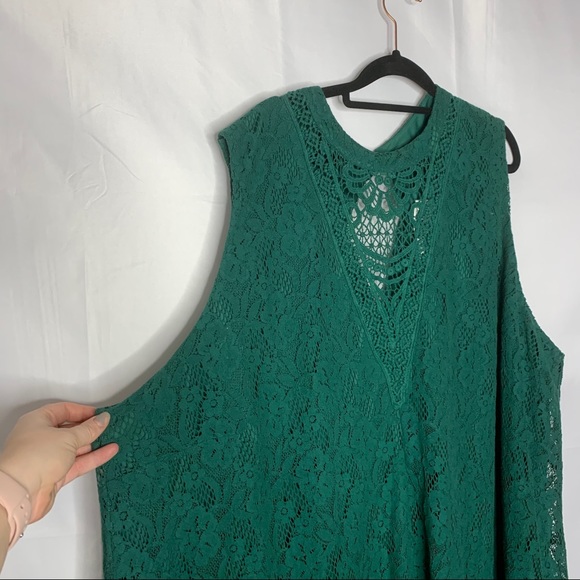 torrid size 5 Green lace dress sleeveless NWT - Picture 3 of 8